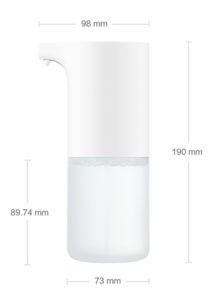 Размеры дозатора для мыла Xiaomi Mijia