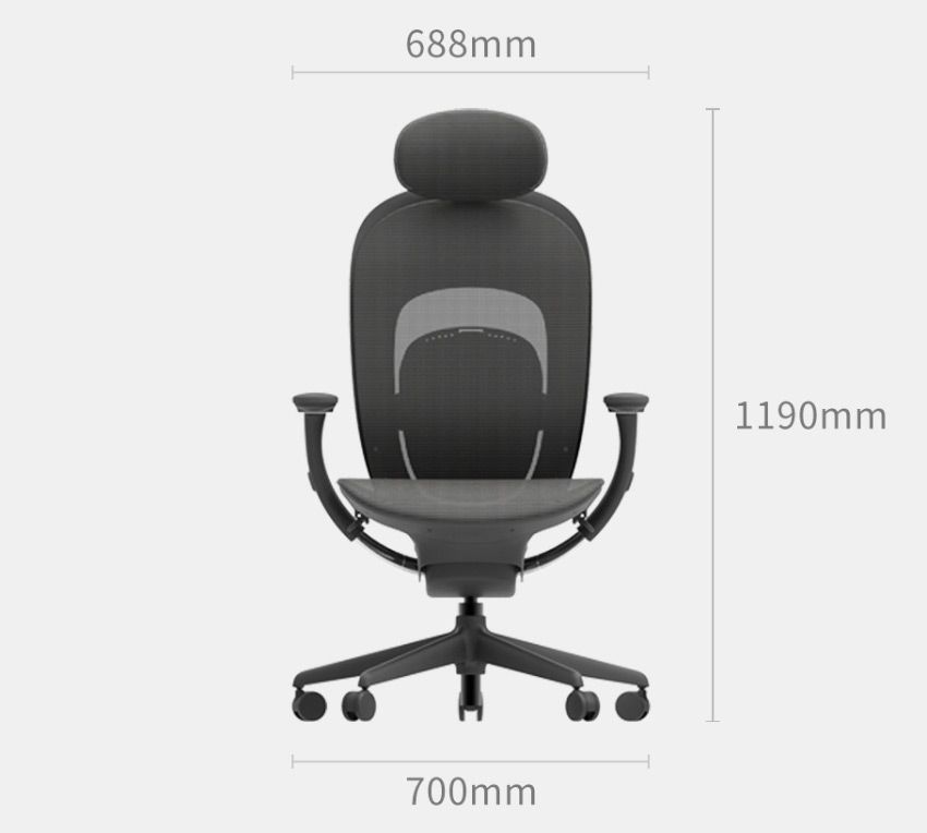 Габариты кресла Xiaomi RTGXY01YM