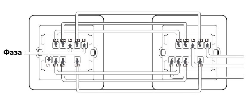 Схема подключения проходного выключателя Xiaomi